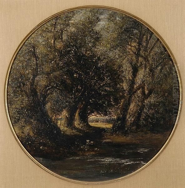 Woodland Trees Oil Painting by Alfred Priest