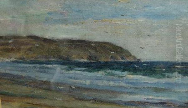 Coastline Oil Painting by Bertram Walter Priestman