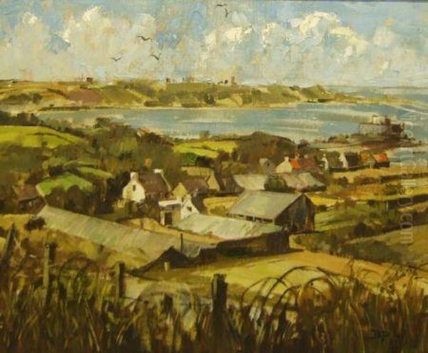 Overlooking Rocquaine Bay by Bertram Walter Priestman