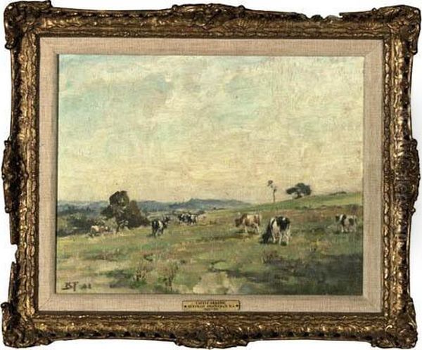 Cattle Grazing by Bertram Walter Priestman