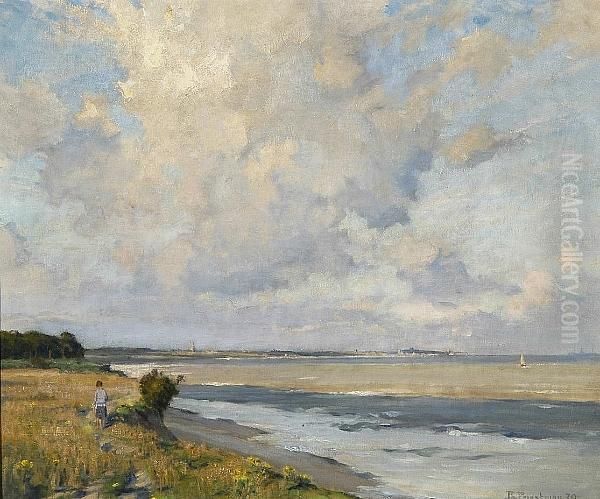 The South West Wind, Gorleston Oil Painting by Bertram Walter Priestman