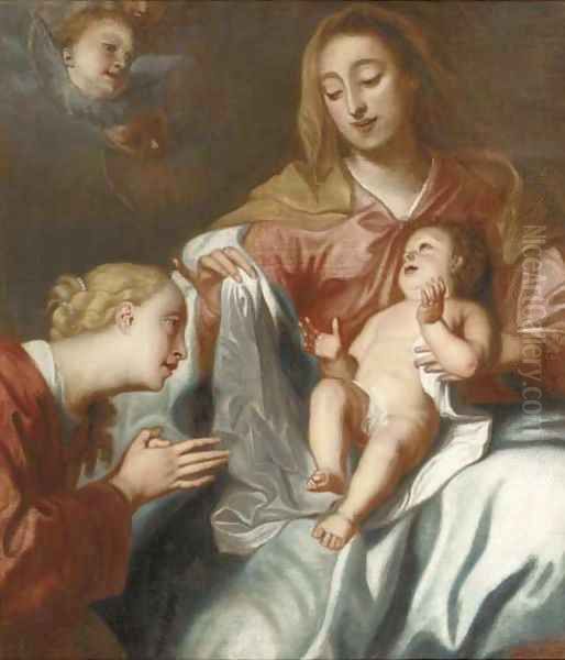 The Virgin and Child with Saint Catherine Oil Painting by Sir Anthony Van Dyck