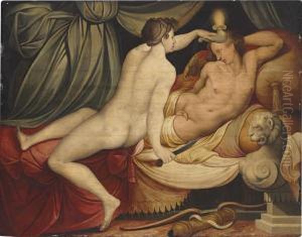 Cupid And Psyche Oil Painting by Francesco Primaticcio