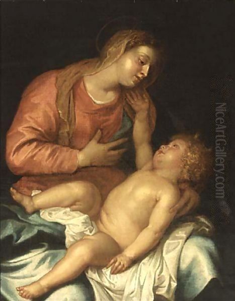 The Virgin and Child 2 Oil Painting by Sir Anthony Van Dyck