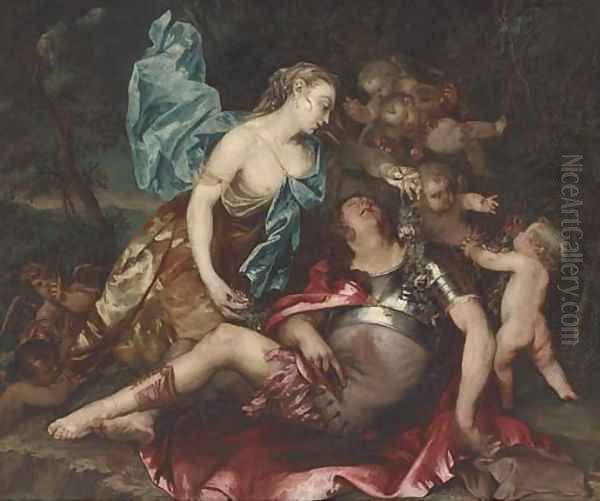 Rinaldo and Armida Oil Painting by Sir Anthony Van Dyck