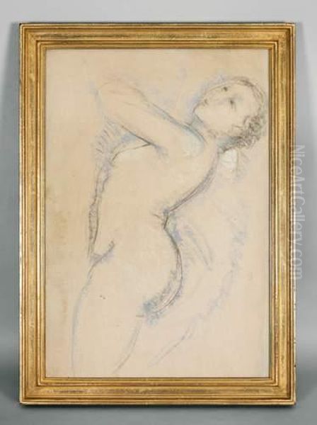 Femme Nue Sur Le Ventre Oil Painting by Andre Julien Prina