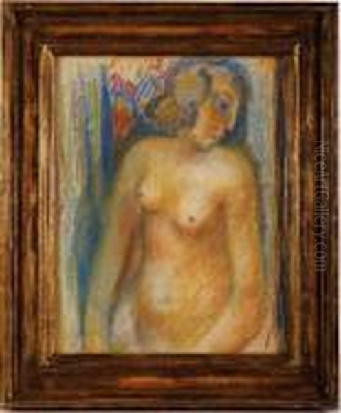 Femme Nue Oil Painting by Andre Julien Prina