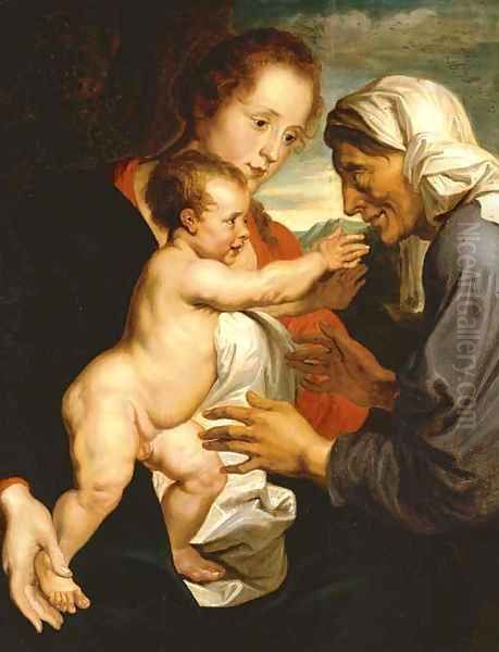 The Virgin and Child with Saint Anne Oil Painting by Sir Anthony Van Dyck