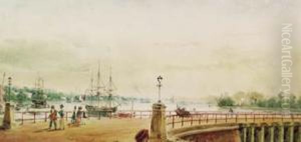 View Of Garden Reach, Calcutta Oil Painting by William Prinsep