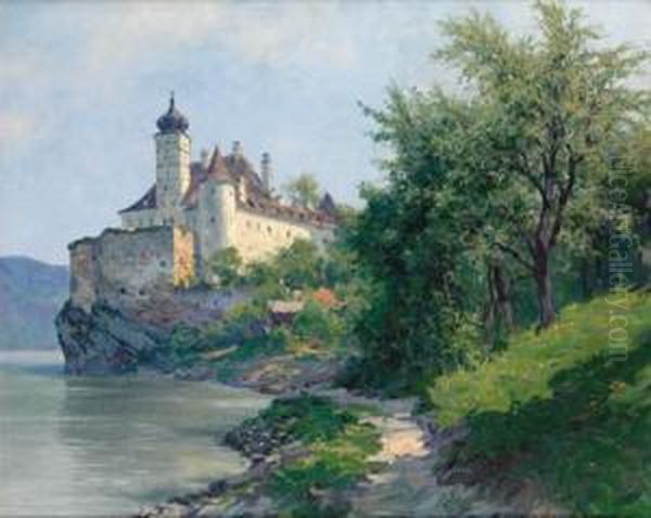 Schlos Schonbuhel Oil Painting by Karl Ludwig Prinz