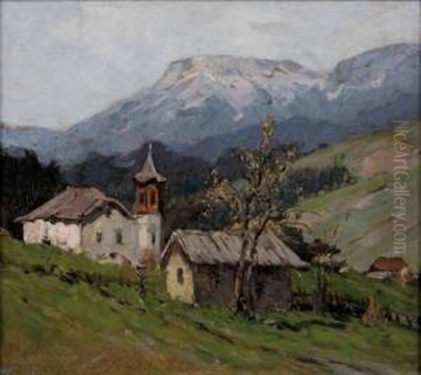 Motiv Vom Semmering Oil Painting by Karl Ludwig Prinz