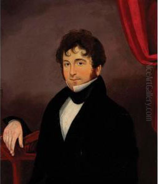 Portrait Of A Curly-haired Gentleman Oil Painting by William Matthew Prior