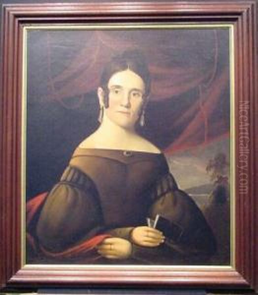 Portrait Of Mrs. Henry Bragdon (lucinda Eldred) Oil Painting by William Matthew Prior