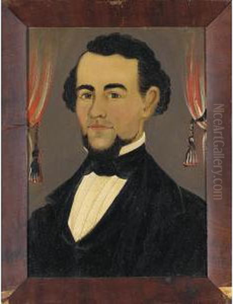 Portrait Of A Gentleman With Wavy Hair And Goatee Oil Painting by William Matthew Prior