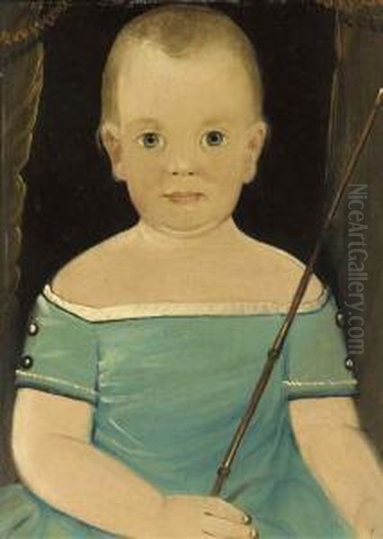 Young Boy With A Riding Crop Oil Painting by William Matthew Prior