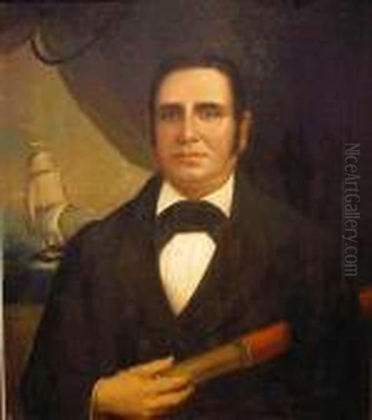 Portrait Of Captain James Crocker Oil Painting by William Matthew Prior