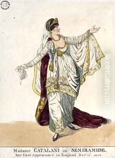 Madame Catalani in Semiramide her first Appearance in England Oil Painting by Richard Dighton