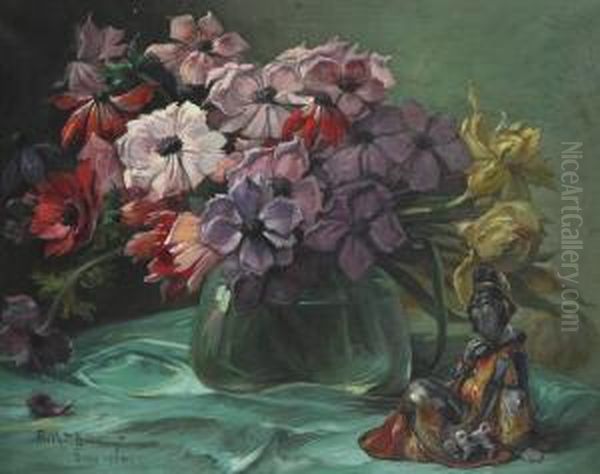 Stilleven Met Anemonen Oil Painting by Privat Livemont