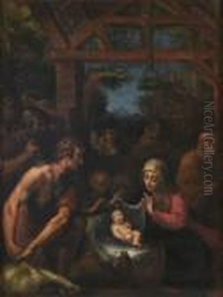 L'adoration Des Bergers Oil Painting by Camillo Procaccini