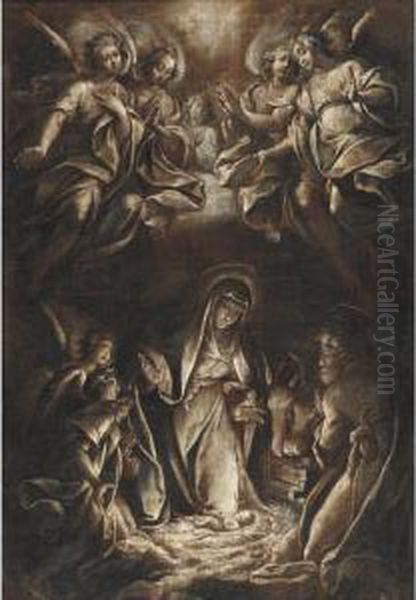 Adoration Of The Infant Christ Oil Painting by Camillo Procaccini