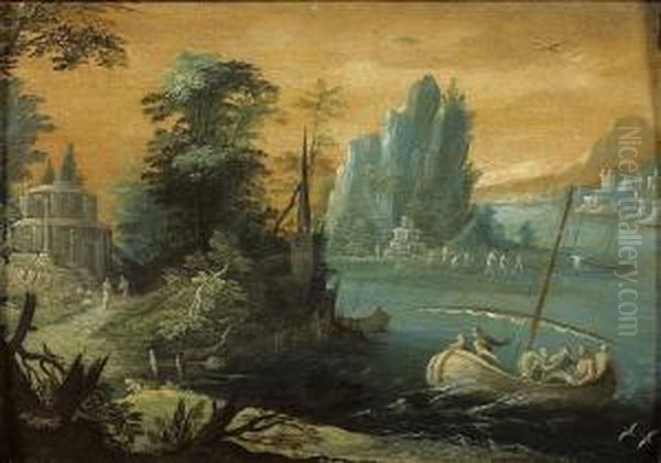 Le Depart Pour La Peche Oil Painting by Camillo Procaccini