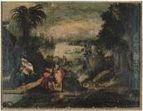 The Rest On The Flight Into Egypt Oil Painting by Camillo Procaccini