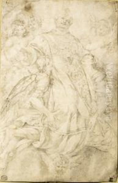 The Apotheosis Of Saint Carlo Oil Painting by Giulio Cesare Procaccini