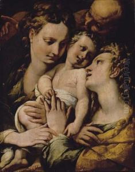 The Mystic Marriage Of Saint Catherine Oil Painting by Giulio Cesare Procaccini