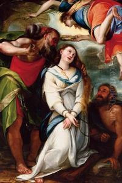 The Martyrdom Of Saint Agnes Oil Painting by Giulio Cesare Procaccini