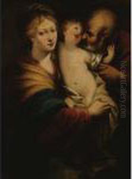 The Holy Family Oil Painting by Giulio Cesare Procaccini