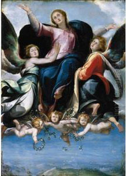 The Assumption Of The Virgin Oil Painting by Giulio Cesare Procaccini