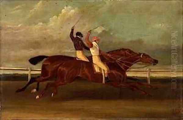 Actaeon beating Memnon in the Great Subscription Purse at York Oil Painting by David of York Dalby