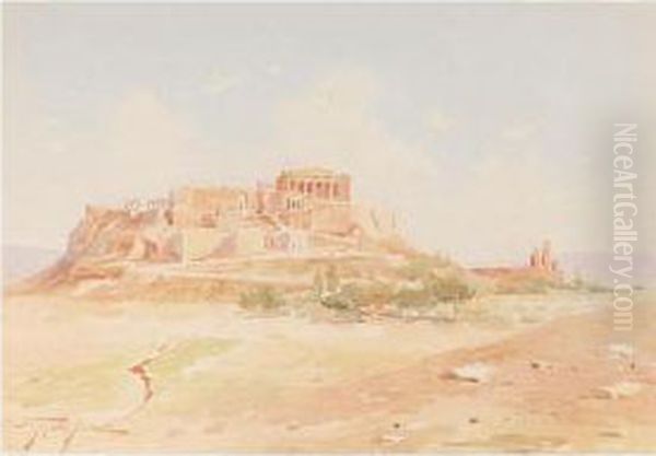 The Acropolis Oil Painting by Emilios Prosalentis