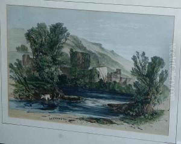 Welsh Ruins Oil Painting by John Skinner Prout