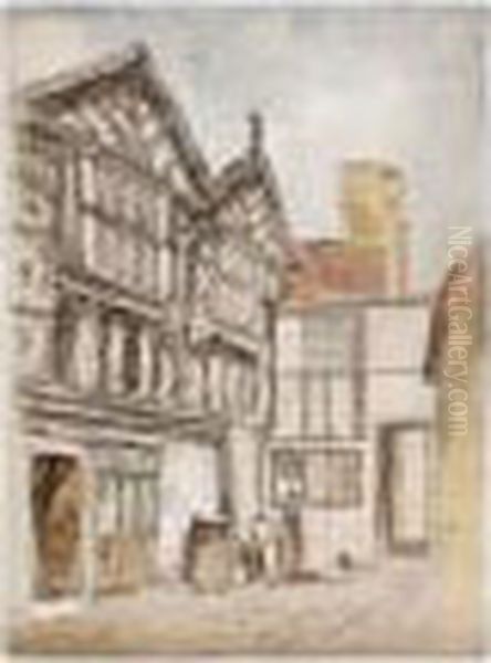 A Folio Of Views In Chester And York Oil Painting by John Skinner Prout