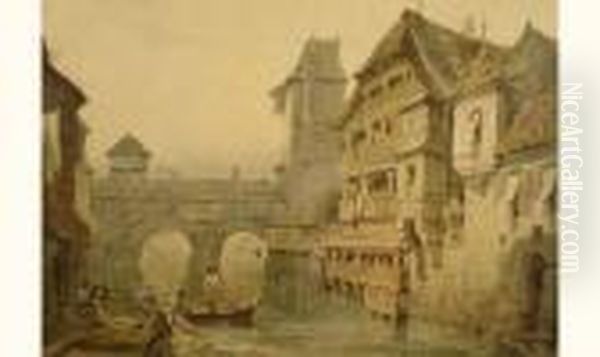 Nuremberg Oil Painting by Samuel Prout