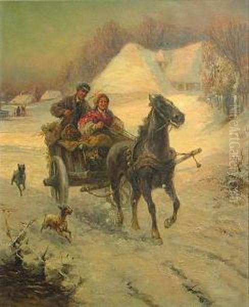 A Ride In The Snow by Gustav Prucha