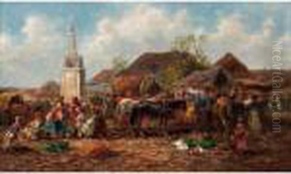 The Gypsy Camp by Gustav Prucha