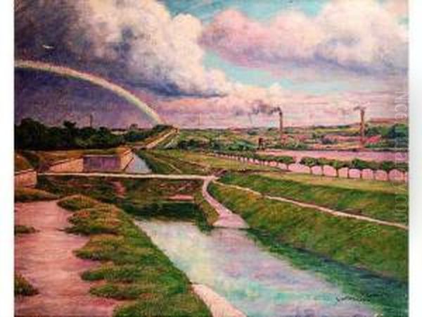 L'arc-en-ciel Oil Painting by Gaston Prunier