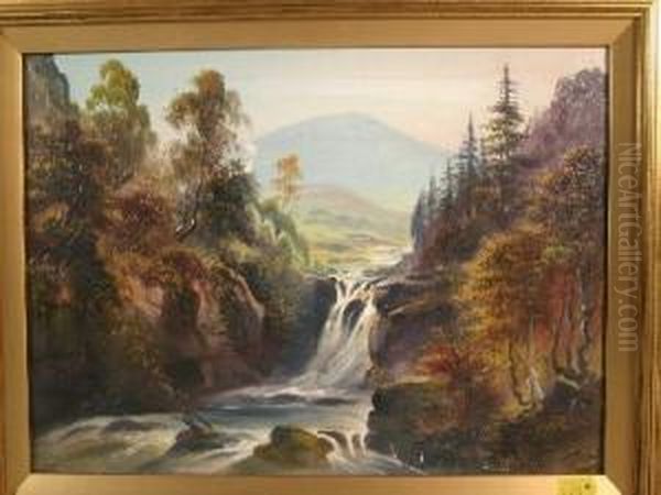 Conwy Falls Oil Painting by George Willis Pryce