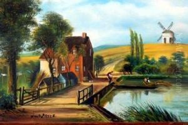 Chesterton Windmill, South East Warwickshire Oil Painting by George Willis Pryce