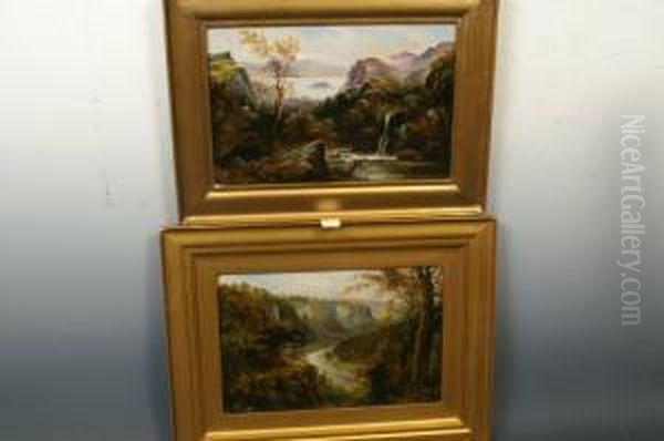 A Pair, Cheedale, Derbyshire And Lakeland Scene Oil Painting by George Willis Pryce