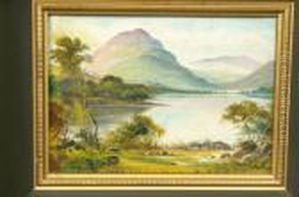 Buttermere, Lake District Oil Painting by George Willis Pryce