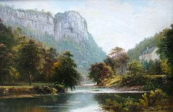 Early 20th Century- A View In Matlock; A Pair Oil Painting by George Willis Pryce