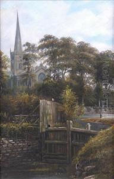 A Pair -caesar's Tower, Warwick; The Old Lock, Stratford-on-avon Oil Painting by George Willis Pryce