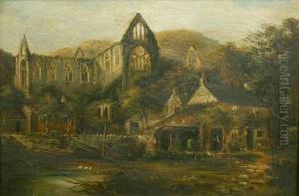 Tintern Abbey Oil Painting by George Willis Pryce