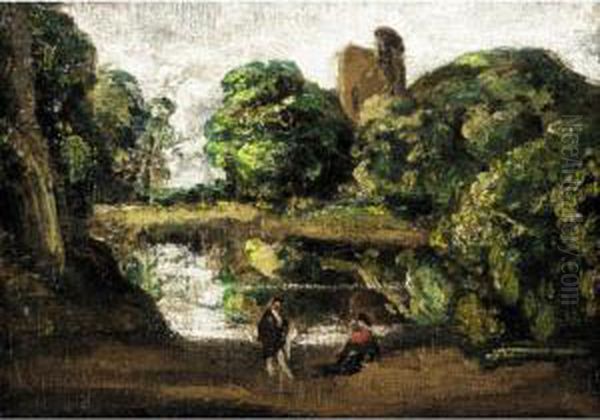 Romantic Landscape Oil Painting by James Ferrier Pryde