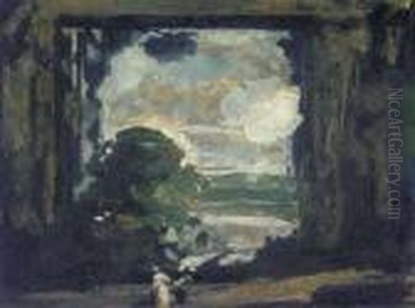 A Set Design Oil Painting by James Ferrier Pryde