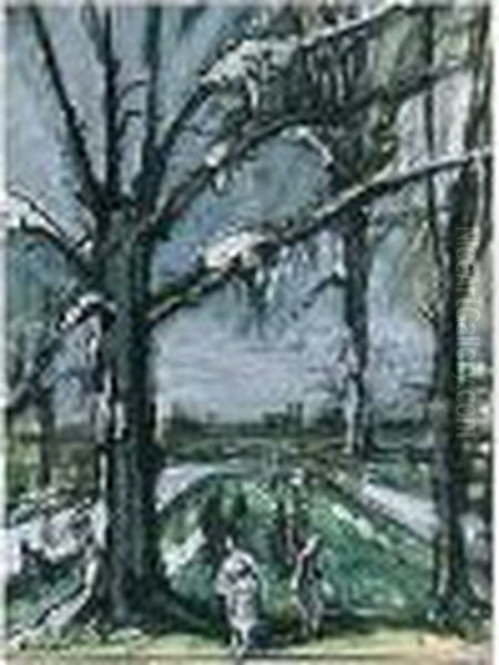 Winter In Holland Oil Painting by James Ferrier Pryde