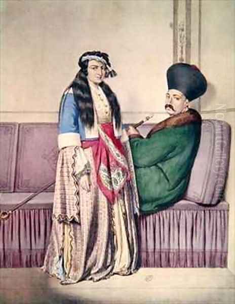 An Armenian Prince and His Wife Oil Painting by Louis Dupre